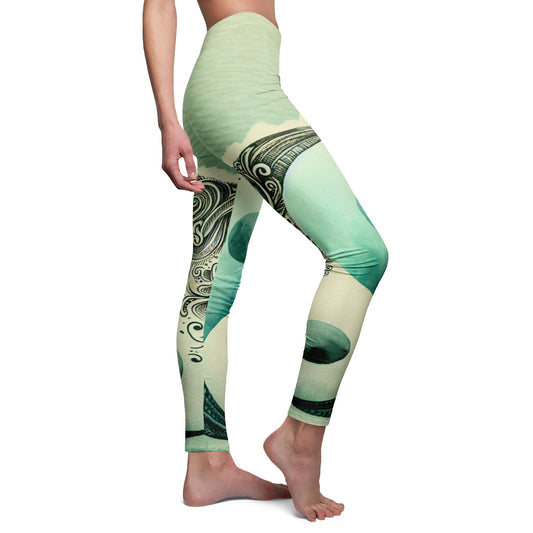 Yin Yang Mid-rise Leggings - Perfect for Yoga, Casual Wear, Fitness, Gifts, Home & Gym