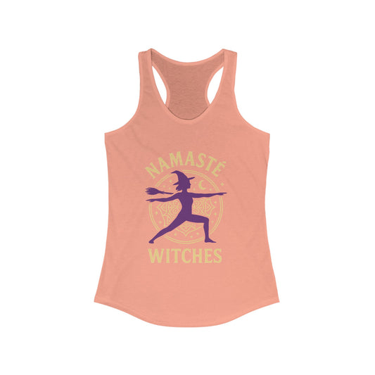 Namaste Witches Racerback Tank - Funny Yoga Workout Top | Halloween Witchy Women's Tank