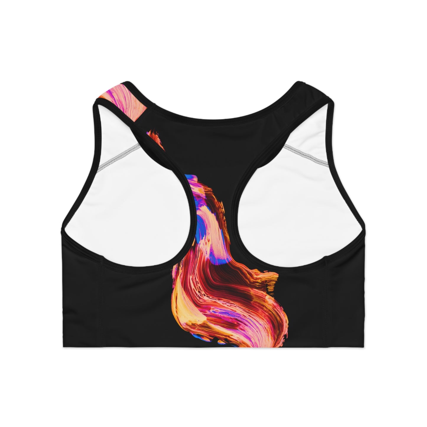 Vibrant Abstract Sports Bra | Workout Crop Top, Fitness Apparel, Gym Wear, Activewear, Yoga Top, Colorful Sports Bra