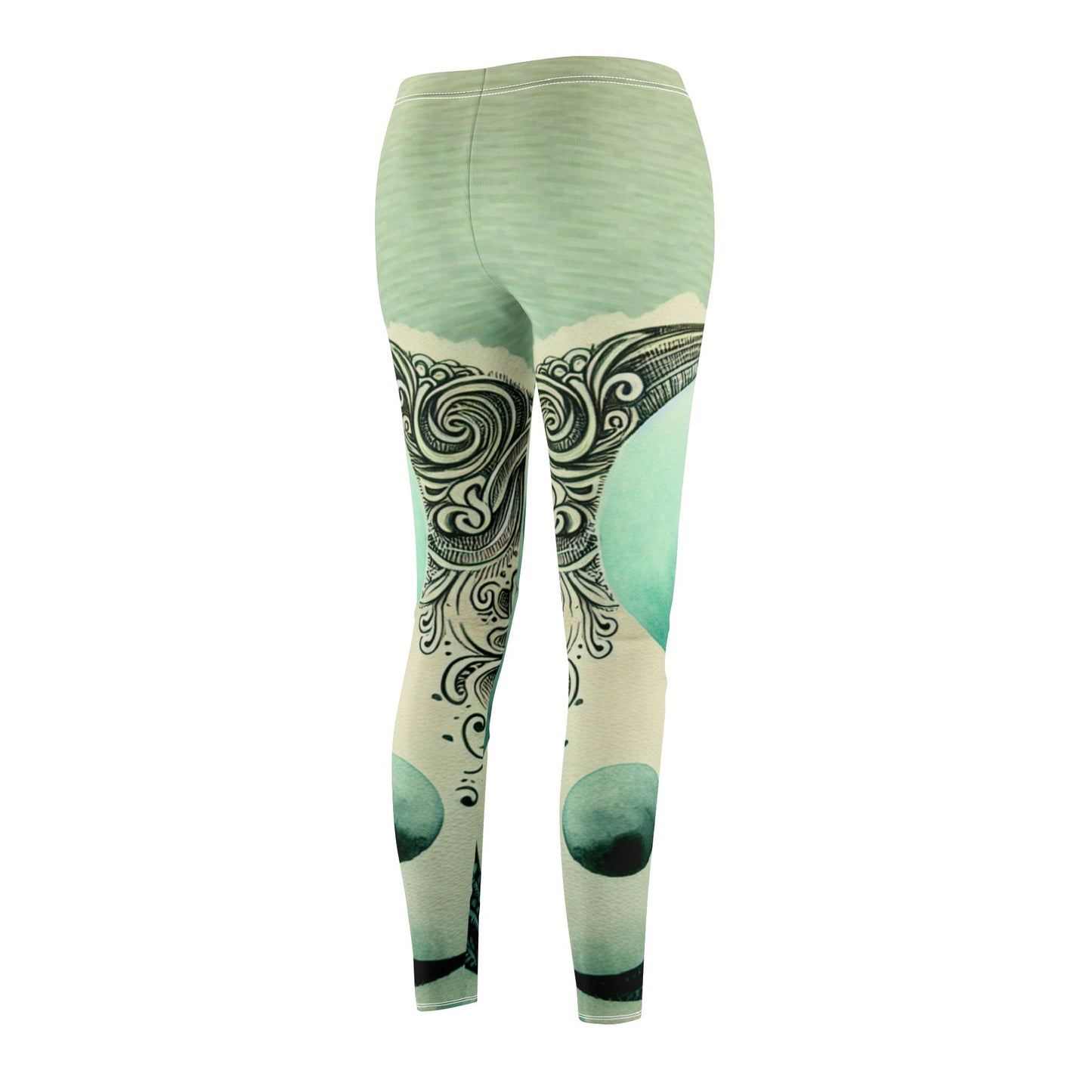 Yin Yang Mid-rise Leggings - Perfect for Yoga, Casual Wear, Fitness, Gifts, Home & Gym