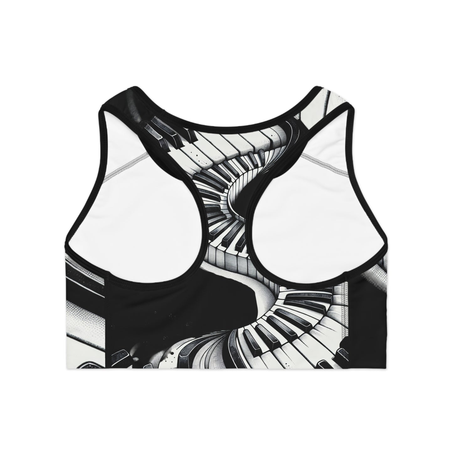 Piano Keys Sports Bra - Music Lover's Athletic Wear, Activewear, Gift for Musicians, Gym Bra, Workout Top