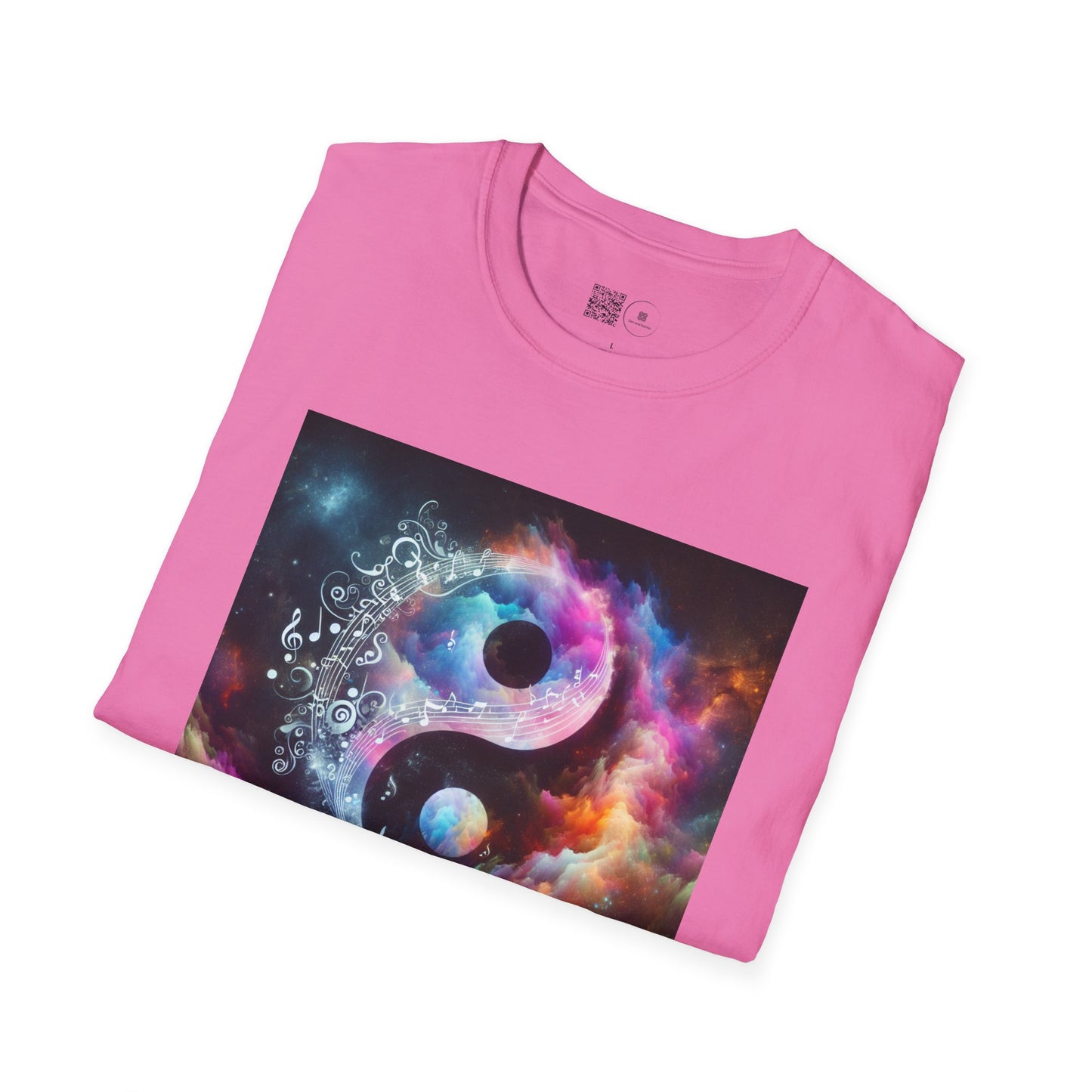 Cosmic Yin Yang T-Shirt - Vibrant Unisex Tee, Spiritual Gift, Music lover Gift, Astrology Fashion, Retro Style Shirt, Trendy Tee