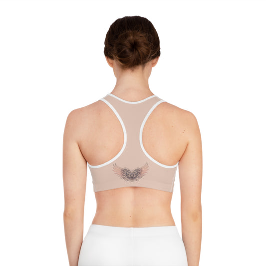 Elegant Winged Sports Bra - Ideal for Gym, Yoga, Running, Gifts for Fitness Lovers, Workout Apparel, Athleisure