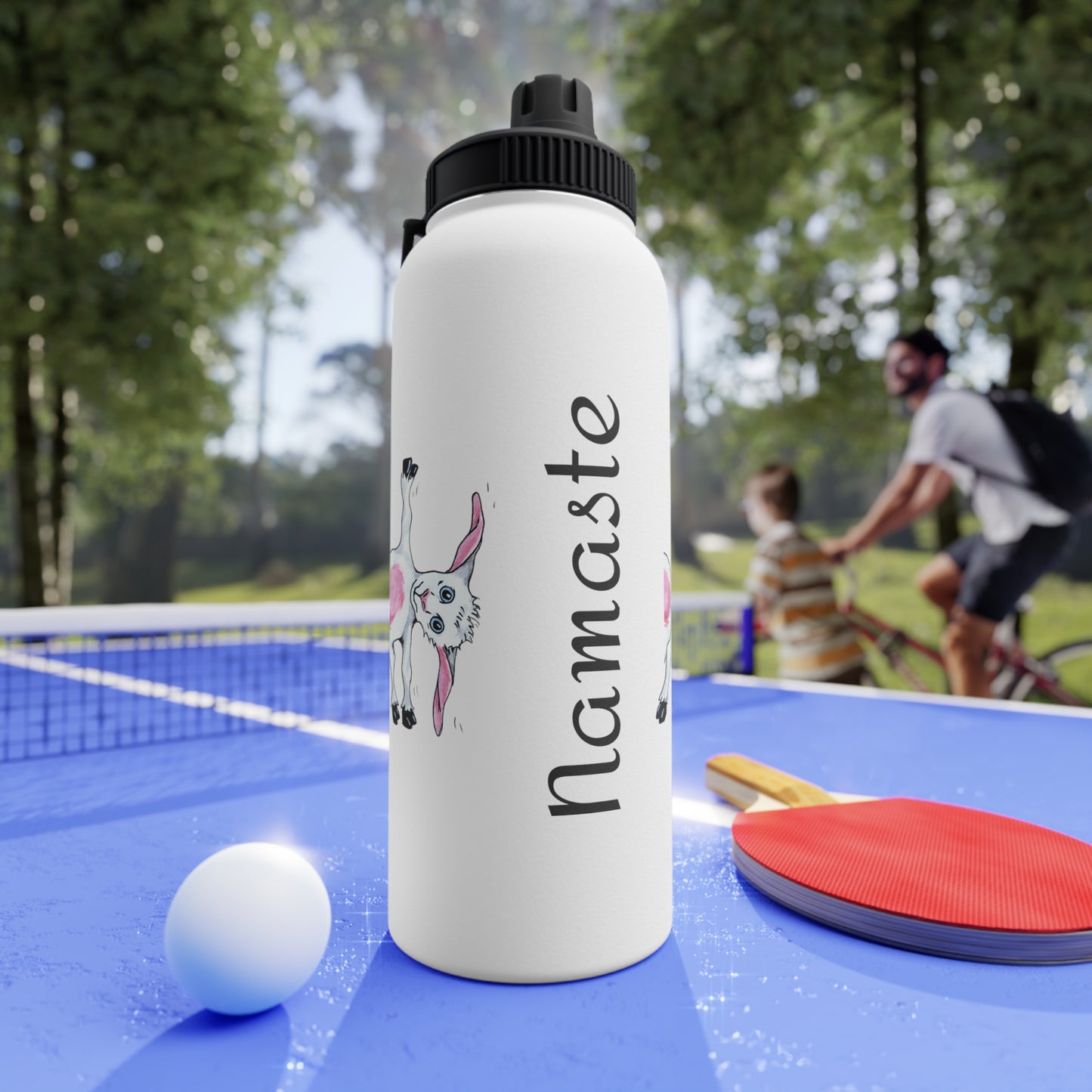 Stainless Steel Water Bottle, Sports Lid,Yoga goat water bottle, goat yoga water bottle, funny water bottle, gift for mom, gift for her