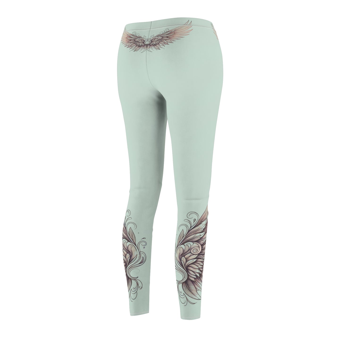 Bohemian Winged Leggings, Comfortable Activewear, Yoga Pants, Casual Wear, Gift for Her, Festival Clothing, Fitness Apparel