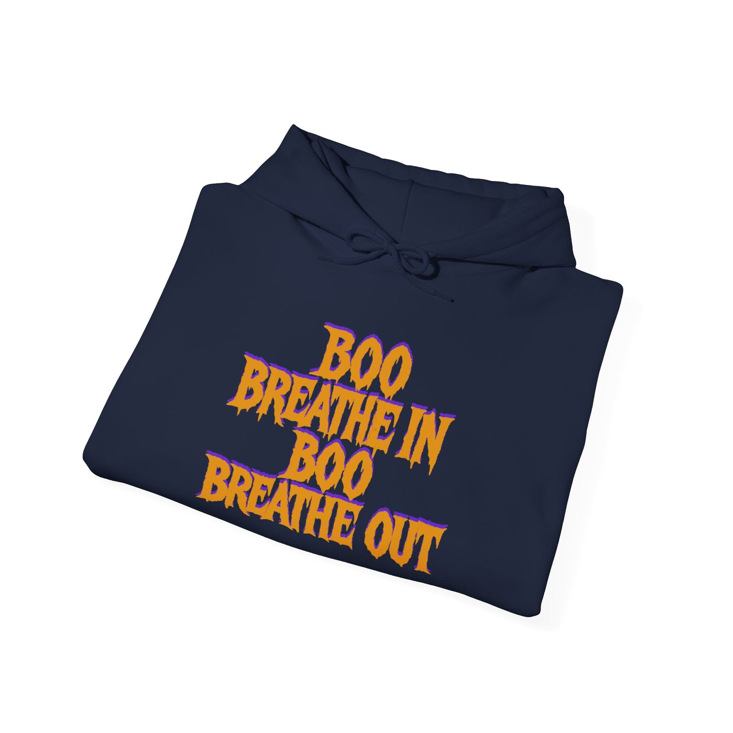 Boo Breathe In Boo Breathe Out Hoodie - Funny Halloween Yoga Sweatshirt | Unisex Ghost Pullover