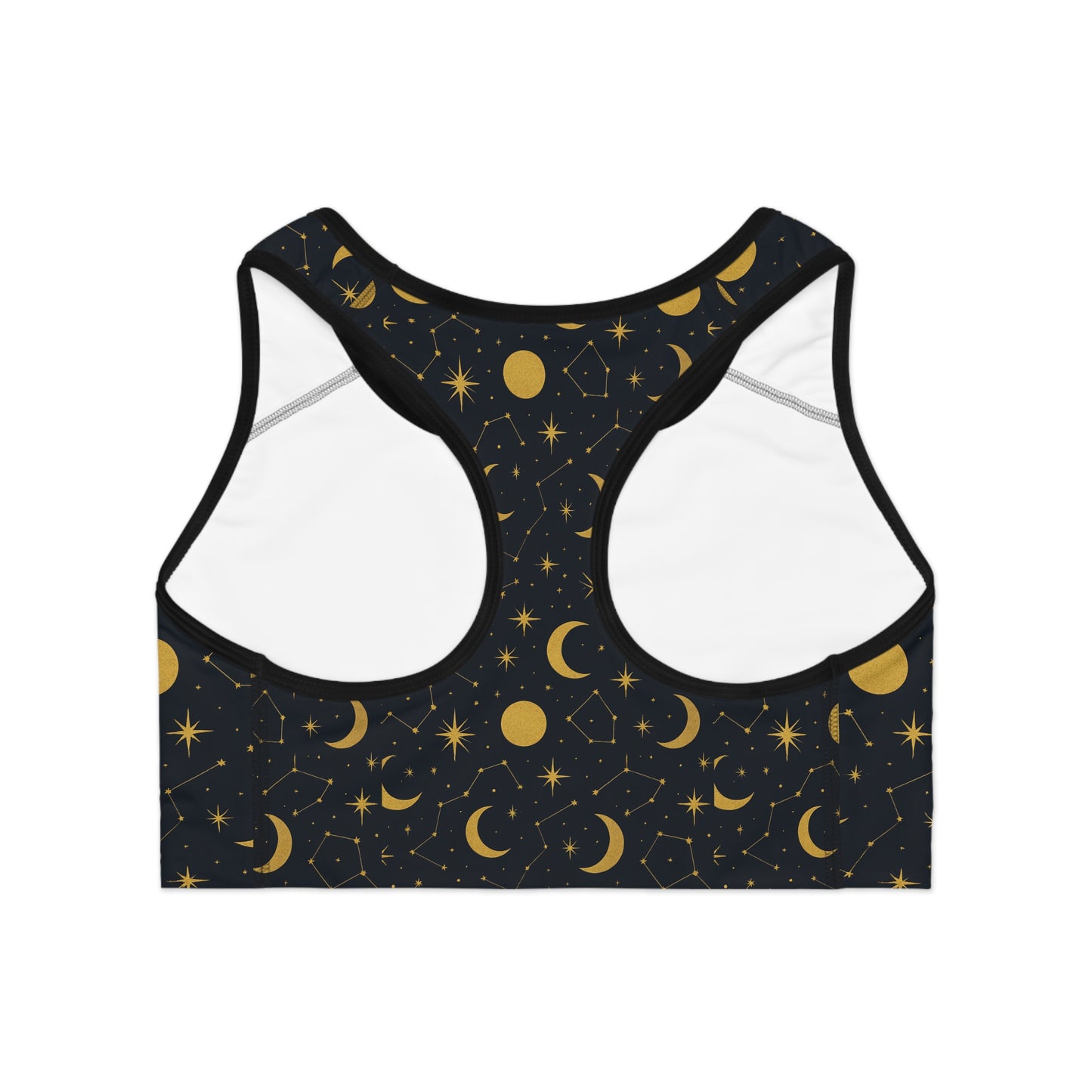 Celestial Sports Bra - Cosmic Yoga, Activewear, Festival Outfit, Starry Fitness, Astrology Lover Gift