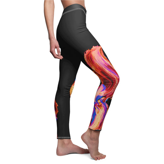 Vibrant Abstract Leggings for Women, Stylish Activewear, Comfortable Yoga Pants, Fitness Fashion, Dance Apparel