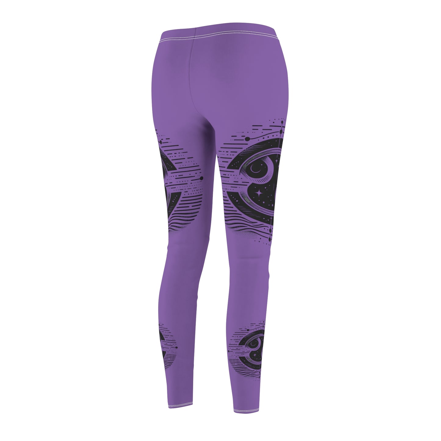 Mystical Boho Purple Leggings, Yoga Pants, Trendy Activewear, Casual Lounge Wear, Gift for her, Festival Outfit