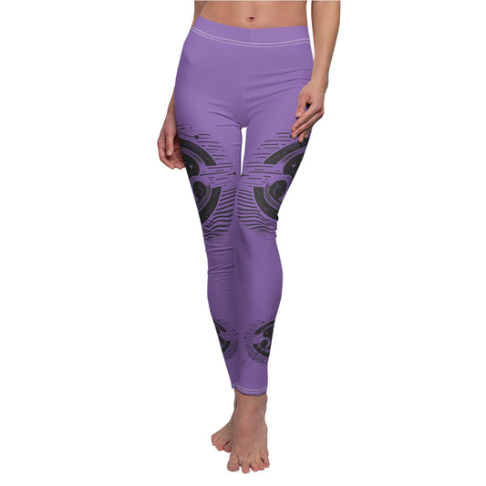 Mystical Boho Purple Leggings, Yoga Pants, Trendy Activewear, Casual Lounge Wear, Gift for her, Festival Outfit