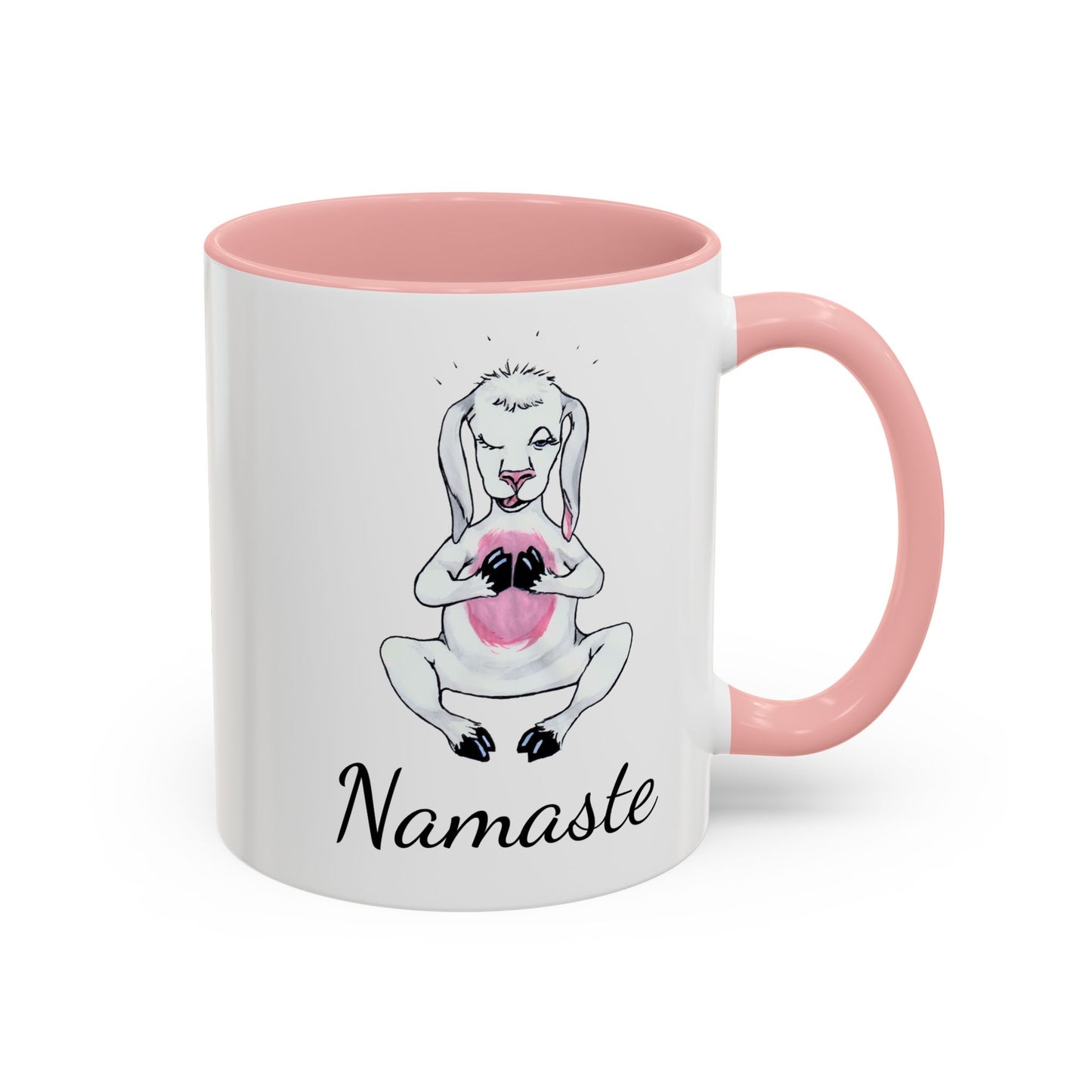 Accent Coffee Mug (11, 15oz), Yoga goat mug, goat yoga mug, funny mug, gift for mom, gift for her, yoga gift mug