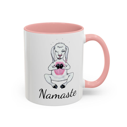 Accent Coffee Mug (11, 15oz), Yoga goat mug, goat yoga mug, funny mug, gift for mom, gift for her, yoga gift mug