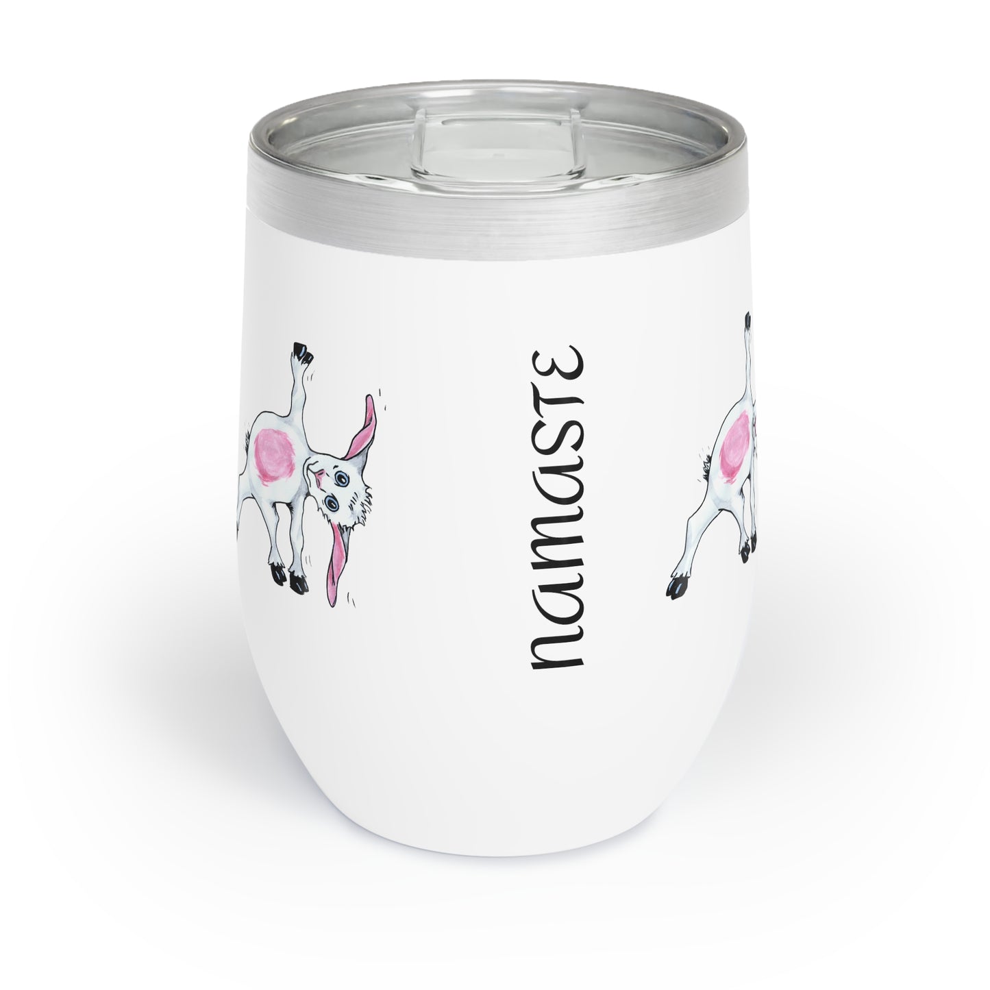 Chill Wine Tumbler,Yoga goat tumbler, goat yoga tumbler, funny tumbler, gift for mom, gift for her, yoga gift tumbler