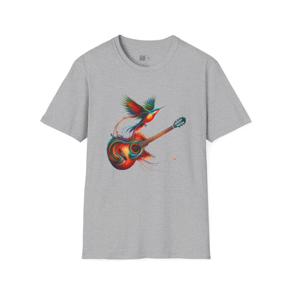 Vibrant Guitar Art T-Shirt - Unisex Music Lover Gift | Concert Festival Graphic Tee