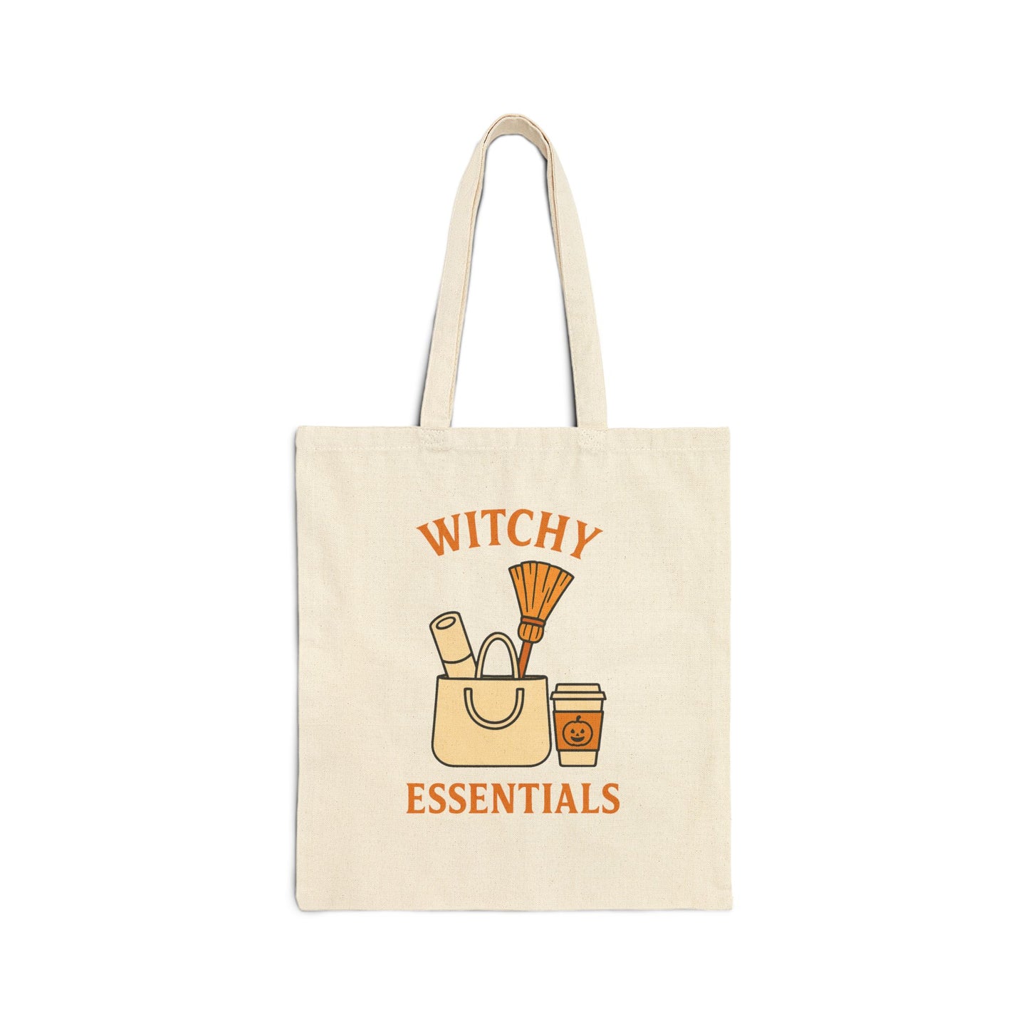 Witchy Essentials Tote Bag - Eco-Friendly Canvas Grocery Bag | Halloween Witch Gift