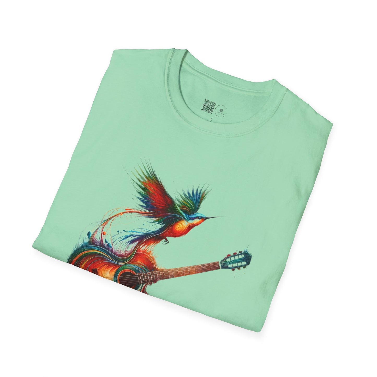 Vibrant Guitar Art T-Shirt - Unisex Music Lover Gift | Concert Festival Graphic Tee