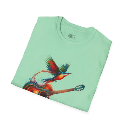 Vibrant Guitar Art T-Shirt - Unisex Music Lover Gift | Concert Festival Graphic Tee