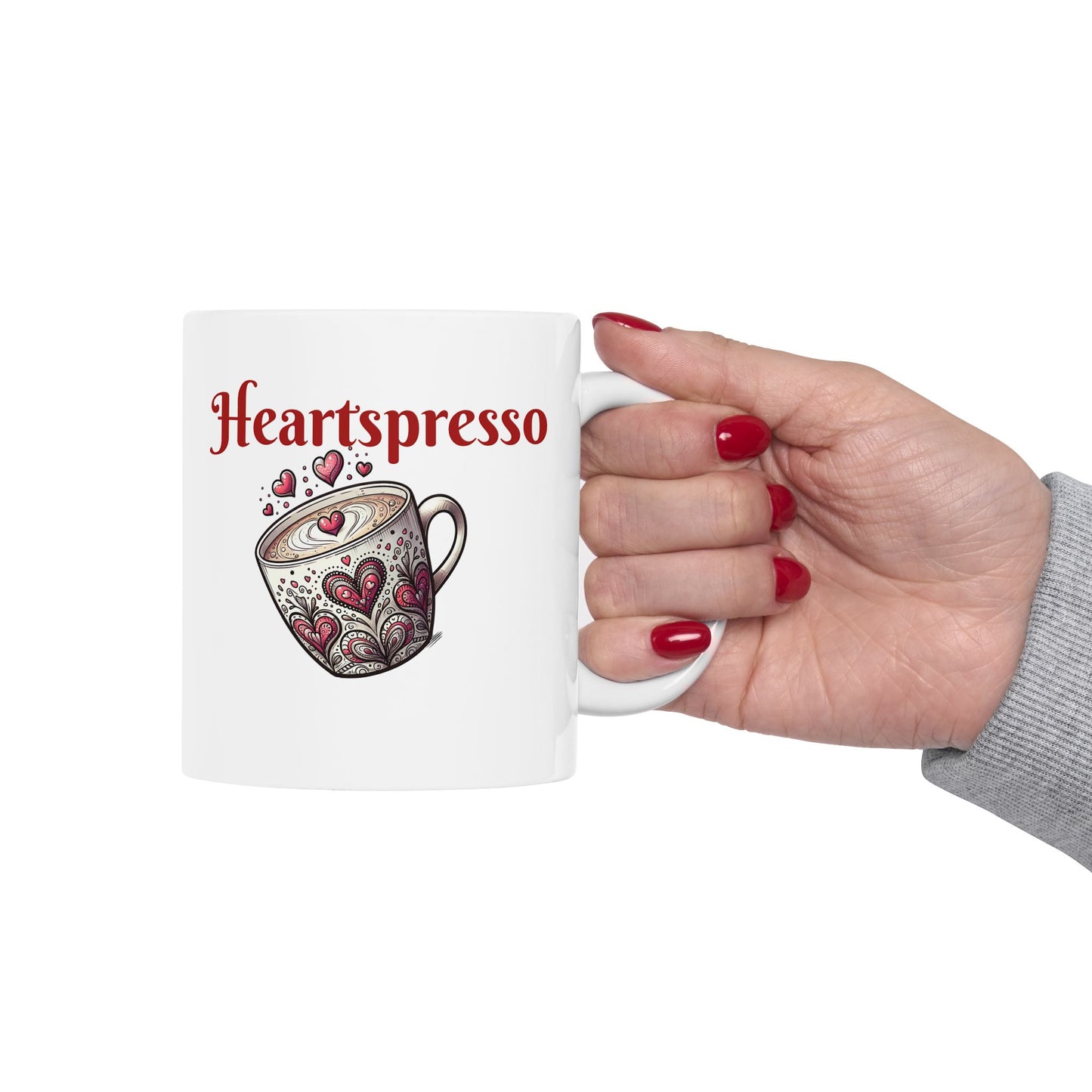 Heartwarming Espresso Ceramic Mug - Perfect Coffee Lover Gift


