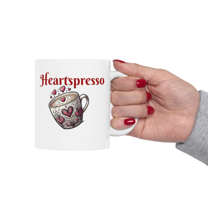 Heartwarming Espresso Ceramic Mug - Perfect Coffee Lover Gift

