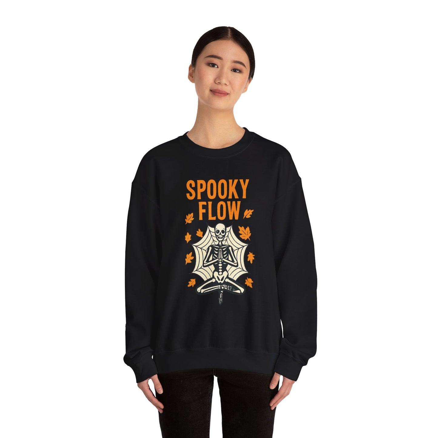 Spooky Flow Halloween Sweatshirt - Cozy Fall Pullover | Unisex Haunted Autumn Crewneck
