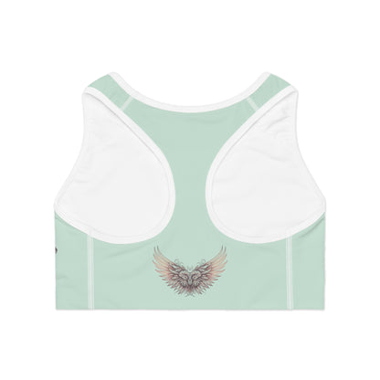 Elegant Winged Sports Bra - Fitness Apparel, Workout Gear, Activewear, Gift for Her, Gym Apparel