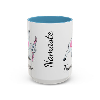 Accent Coffee Mug (11, 15oz), Yoga goat mug, goat yoga mug, funny mug, gift for mom, gift for her, yoga gift mug