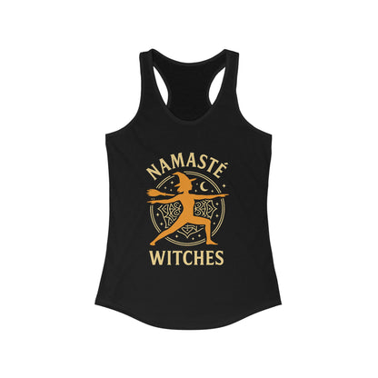 Namaste Witches Racerback Tank - Funny Yoga Workout Top | Halloween Witchy Women's Tank