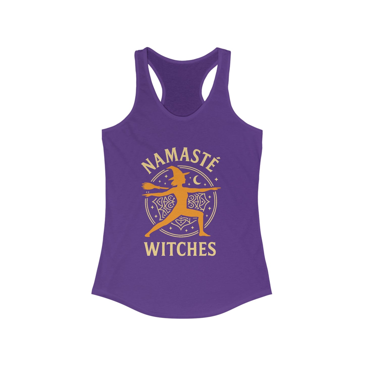 Namaste Witches Racerback Tank - Funny Yoga Workout Top | Halloween Witchy Women's Tank