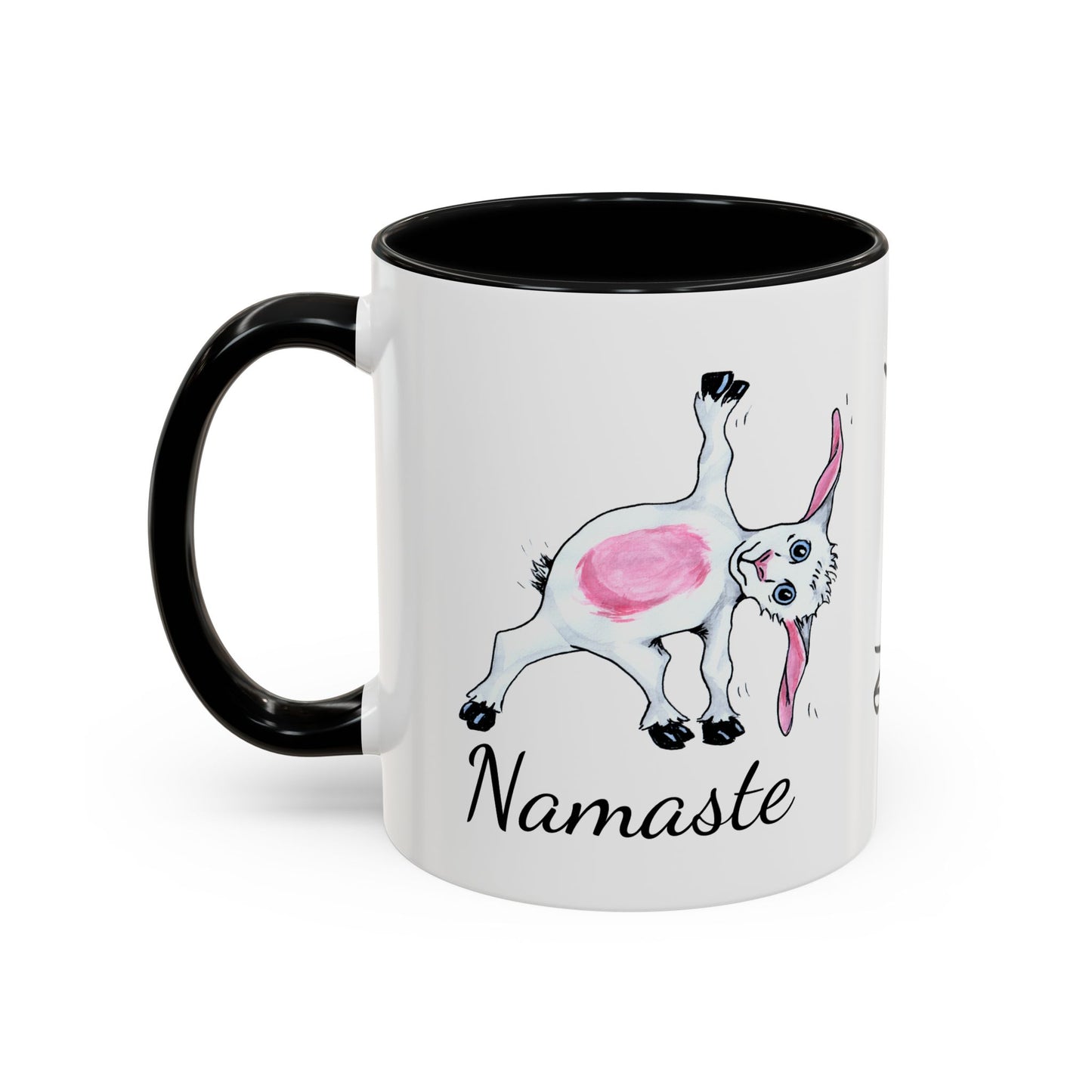 Accent Coffee Mug (11, 15oz), Yoga goat mug, goat yoga mug, funny mug, gift for mom, gift for her, yoga gift mug