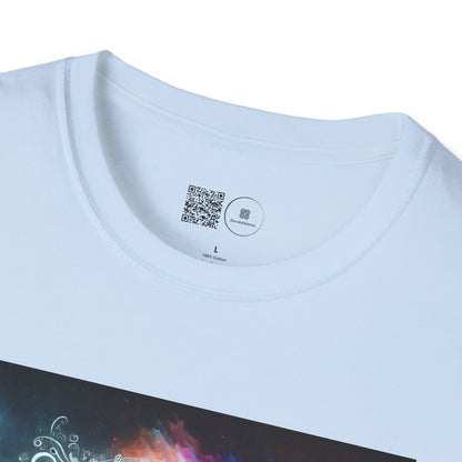 Cosmic Yin Yang T-Shirt - Vibrant Unisex Tee, Spiritual Gift, Music lover Gift, Astrology Fashion, Retro Style Shirt, Trendy Tee