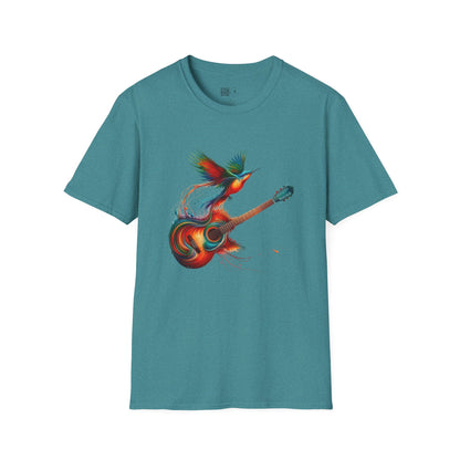 Vibrant Guitar Art T-Shirt - Unisex Music Lover Gift | Concert Festival Graphic Tee