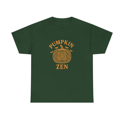 Pumpkin Zen Unisex Tee - Fall Halloween Meditation Shirt | Relaxing Autumn Graphic Tee