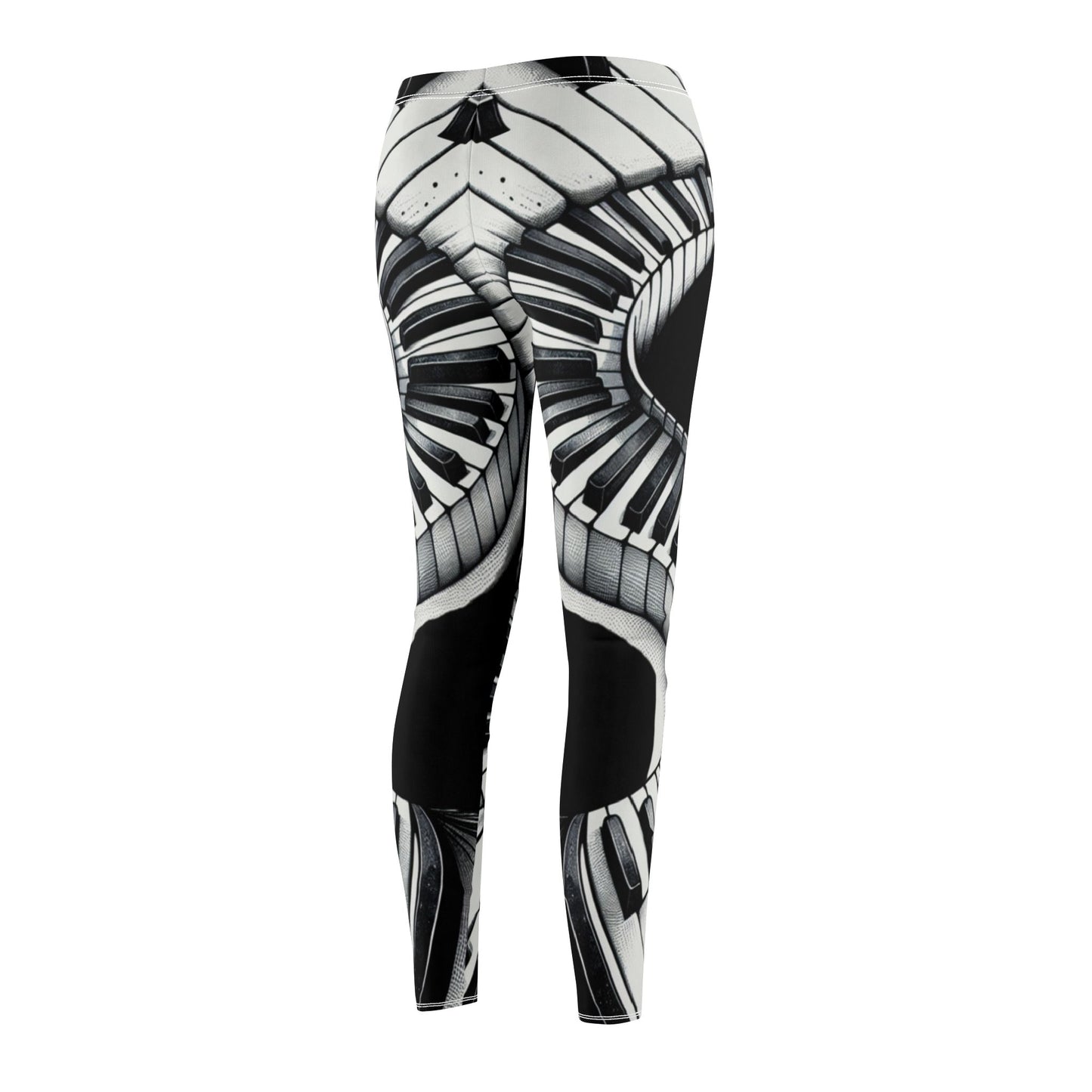 Piano-Themed Women's Leggings for Musicians, Perfect for Yoga, Dance, or Casual Wear | Unique Gift Idea, Stylish Activewear, Music