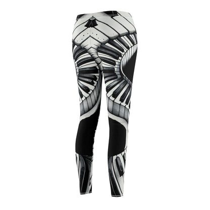 Piano-Themed Women's Leggings for Musicians, Perfect for Yoga, Dance, or Casual Wear | Unique Gift Idea, Stylish Activewear, Music