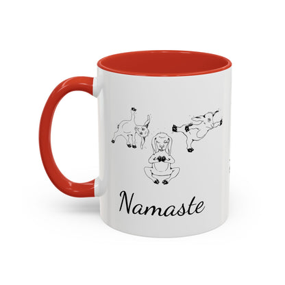 Accent Coffee Mug (11, 15oz), Yoga goat mug, goat yoga mug, funny mug, gift for mom, gift for her, yoga gift mug