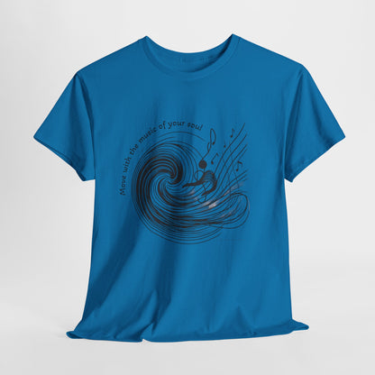 Wave Art Unisex Heavy Cotton Tee, Beach Lover Gift, Surfing T-Shirt, Summer Vibes Shirt, Ocean Aesthetic Apparel, Casual Wear