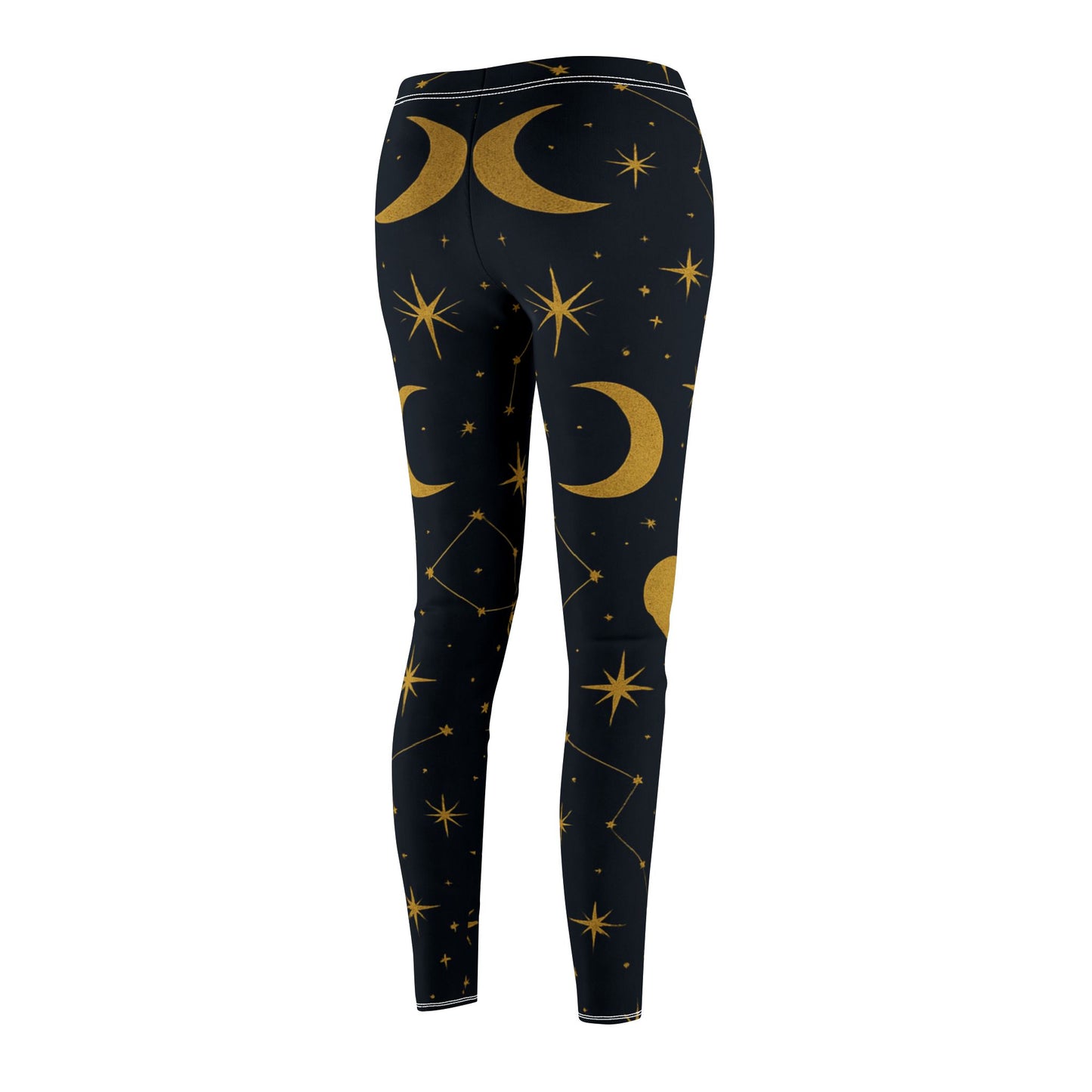 Celestial Pattern Leggings - Stylish Women's Yoga Pants, Comfortable Loungewear, Astrology Gift, Workout Leggings, Starry Night Fashion