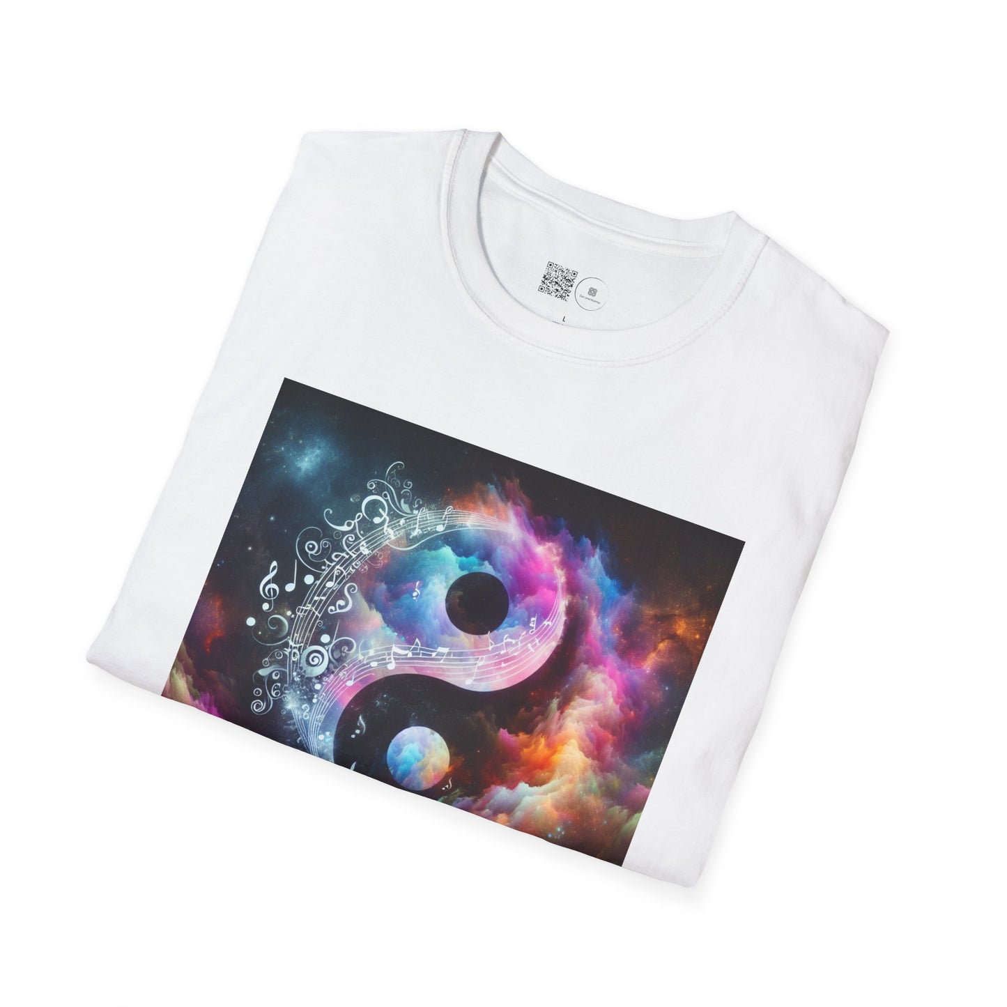 Cosmic Yin Yang T-Shirt - Vibrant Unisex Tee, Spiritual Gift, Music lover Gift, Astrology Fashion, Retro Style Shirt, Trendy Tee