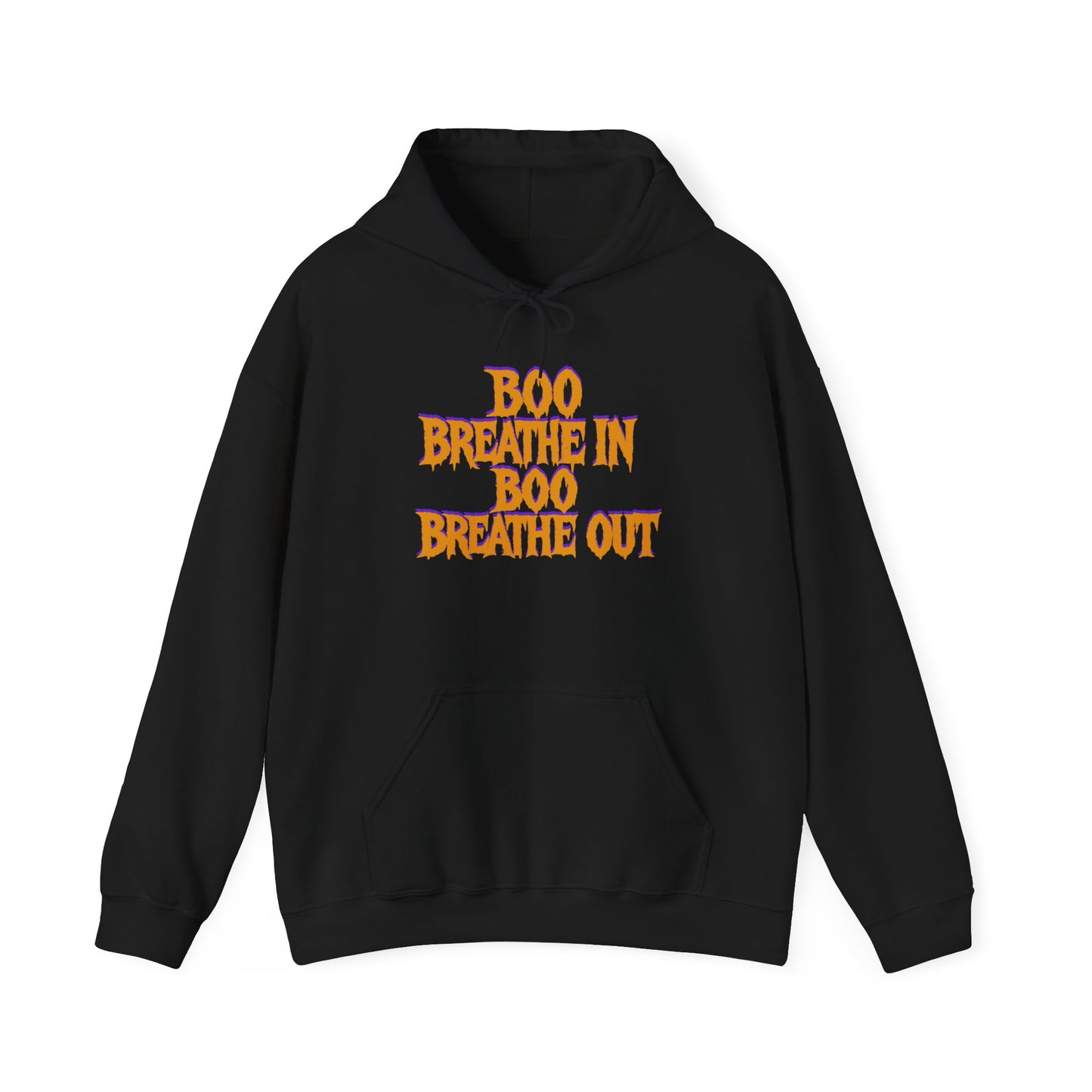 Boo Breathe In Boo Breathe Out Hoodie - Funny Halloween Yoga Sweatshirt | Unisex Ghost Pullover