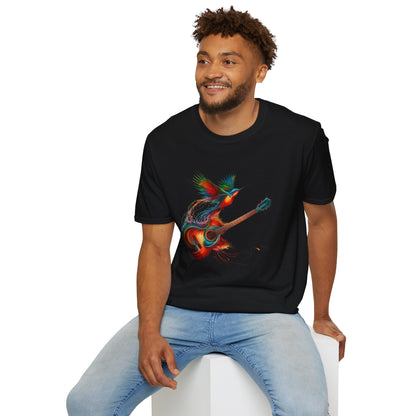 Vibrant Guitar Art T-Shirt - Unisex Music Lover Gift | Concert Festival Graphic Tee