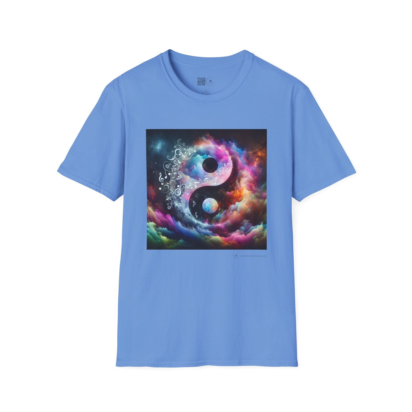 Cosmic Yin Yang T-Shirt - Vibrant Unisex Tee, Spiritual Gift, Music lover Gift, Astrology Fashion, Retro Style Shirt, Trendy Tee