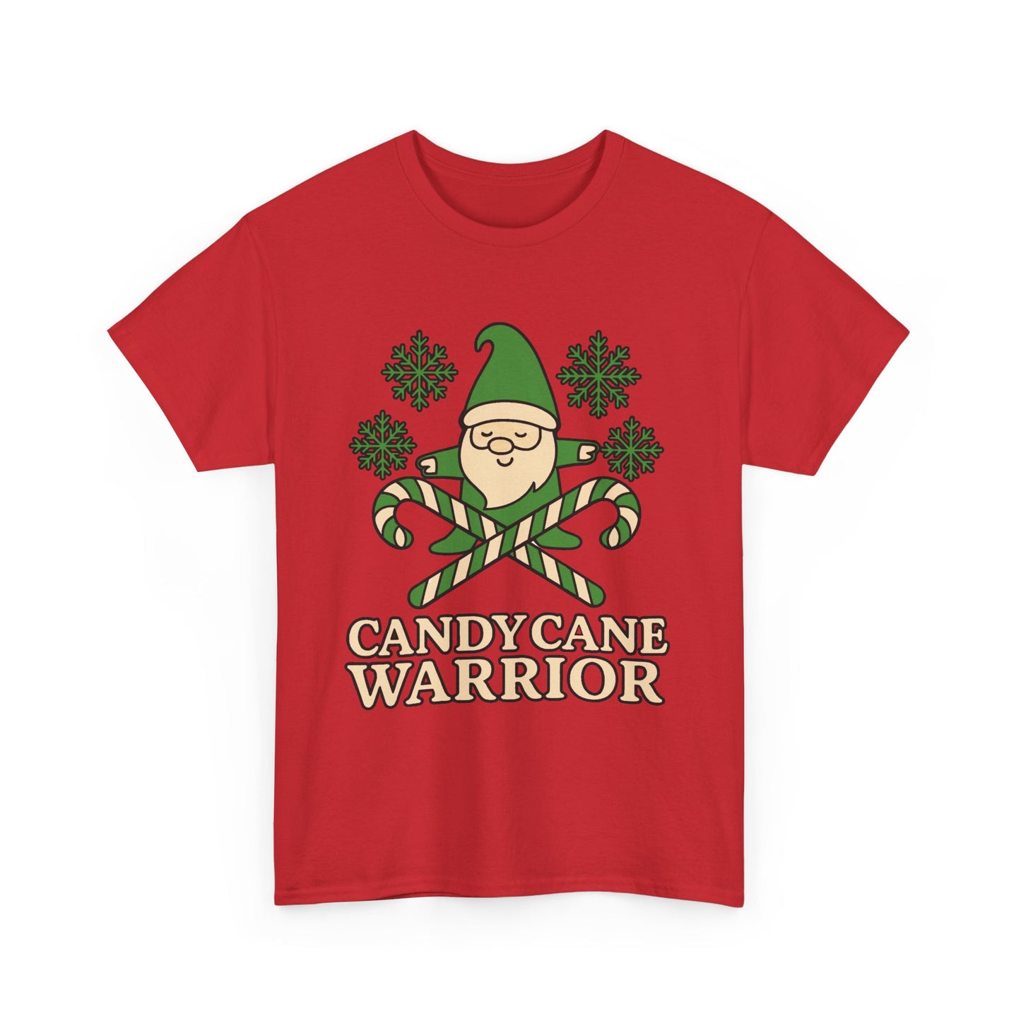 Candy Cane Warrior Christmas Shirt - Funny Yoga Holiday T-Shirt | Festive Fitness Gift