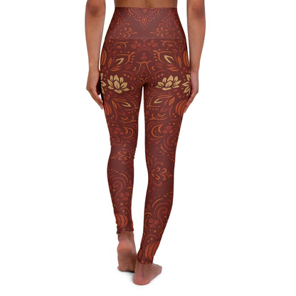 Fall Mandala Yoga Leggings - High Waisted Boho Print | Women's Activewear Workout Pants