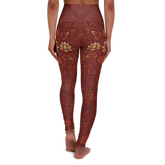 Fall Mandala Yoga Leggings - High Waisted Boho Print | Women's Activewear Workout Pants