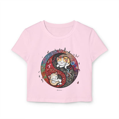 Yin Yang Tee Women Cat and Pet Animal Lover Shirt | Cool Designed Cat Themed Spiritual Yin Yang T-Shirt Outfit Gift for Her