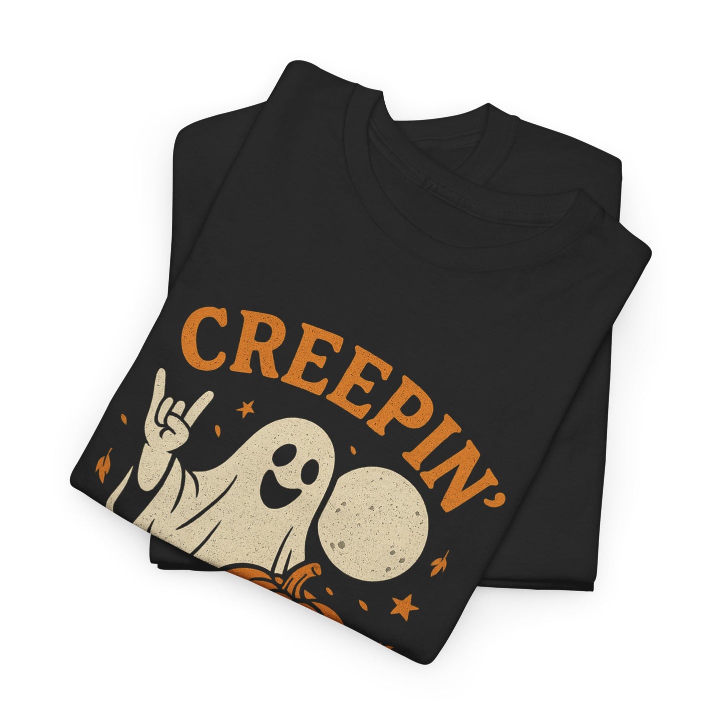 Halloween Ghost and Pumpkin T-Shirt - Unisex Spooky Graphic Tee | Fall Costume Shirt
