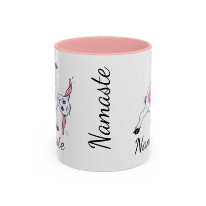 Accent Coffee Mug (11, 15oz), Yoga goat mug, goat yoga mug, funny mug, gift for mom, gift for her, yoga gift mug