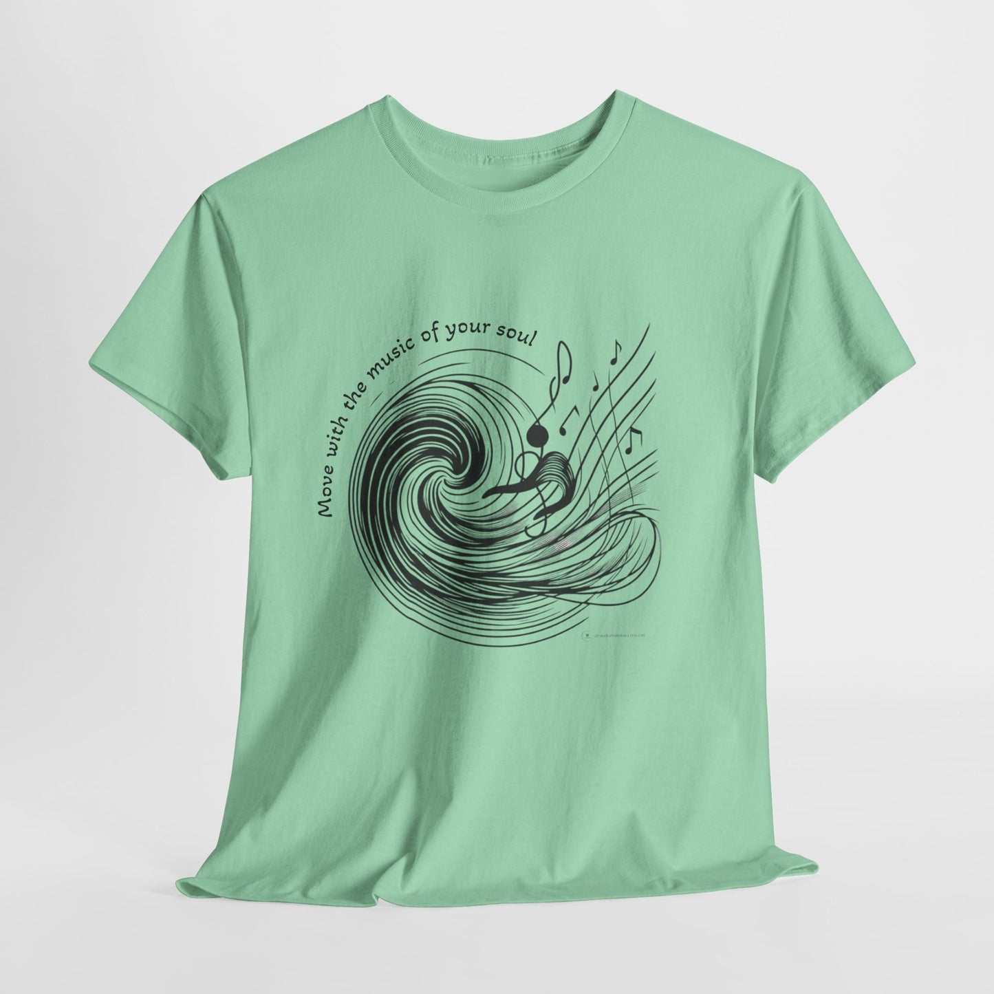 Wave Art Unisex Heavy Cotton Tee, Beach Lover Gift, Surfing T-Shirt, Summer Vibes Shirt, Ocean Aesthetic Apparel, Casual Wear
