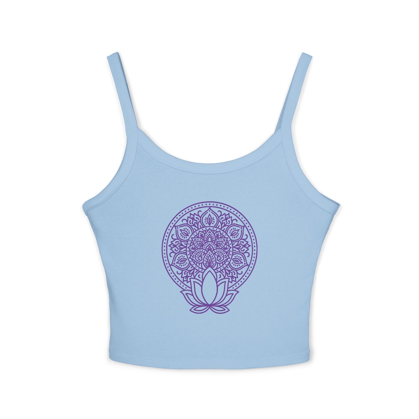 Lotus Flower Tank Top - Women's Yoga Spaghetti Strap | Spiritual Summer Meditation Top