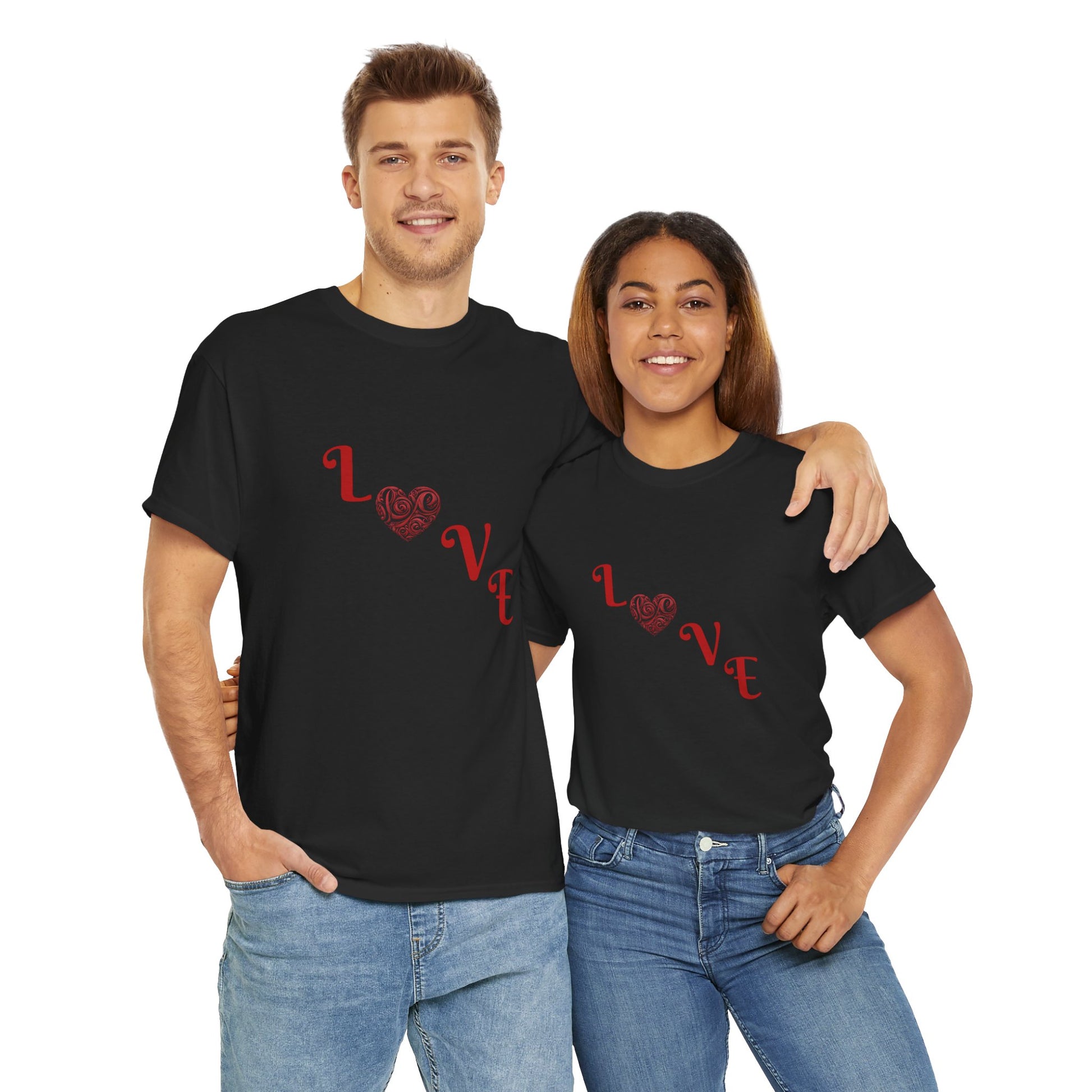 Love Unisex Heavy Cotton Tee - Perfect Valentine’s Day Gift

